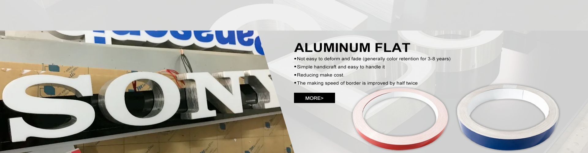 品質 アルミ トリムキャップ チャンネルレター 工場